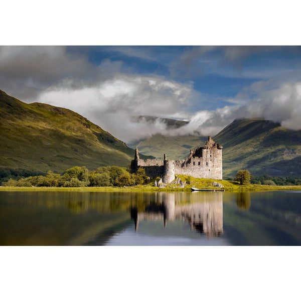 Realistic Kilchurn Castle Fabric Panel - ineedfabric.com