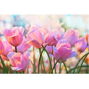 Realistic Pink Tulips Fabric Panel - ineedfabric.com