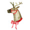 Realistic Reindeer With Bow Fabric Panel - ineedfabric.com