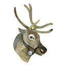 Realistic Reindeer With Silver Bell Fabric Panel - ineedfabric.com