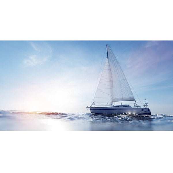 Realistic Sailing Yacht Fabric Panel - ineedfabric.com