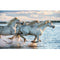 Realistic White Camargue Horses Fabric Panel - ineedfabric.com