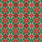 Red & Green Abstract Christmas Flowers Fabric - ineedfabric.com