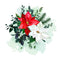 Red & White Poinsettias Fabric Panel - ineedfabric.com