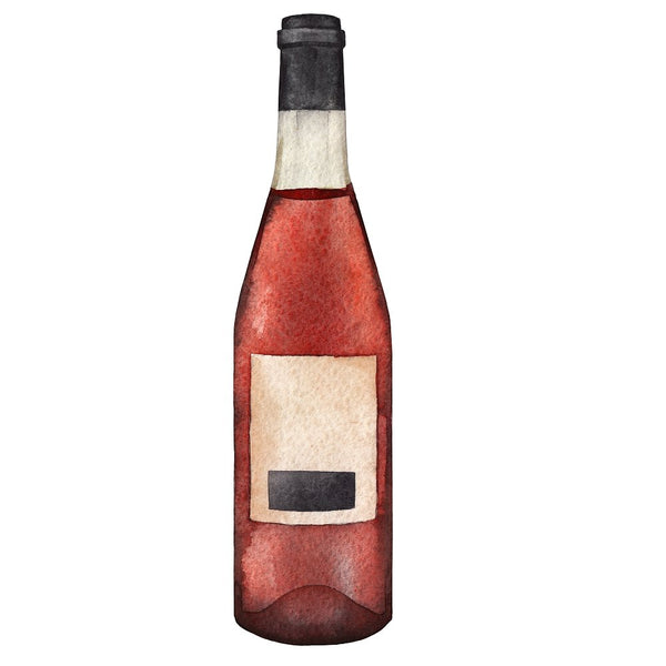 Red Wine Bottle Fabric Panel - Variation 2 - ineedfabric.com