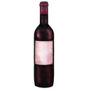 Red Wine Bottle Fabric Panel - Variation 3 - ineedfabric.com