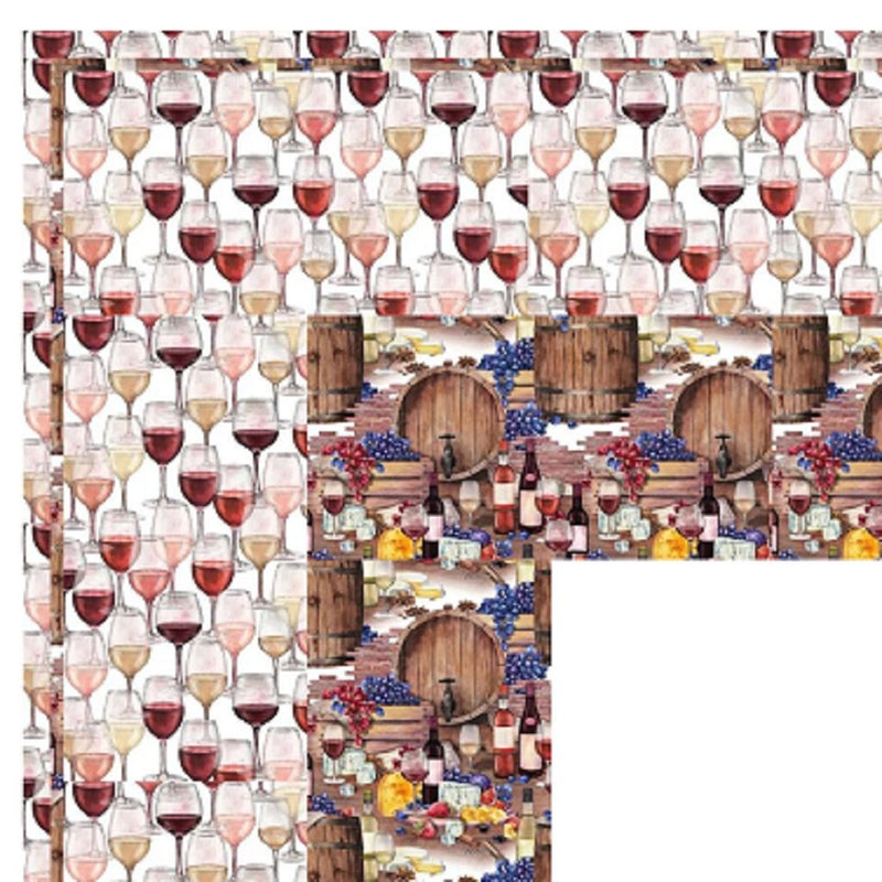 Red Wine Dining Wall Hanging 42" x 42" - ineedfabric.com