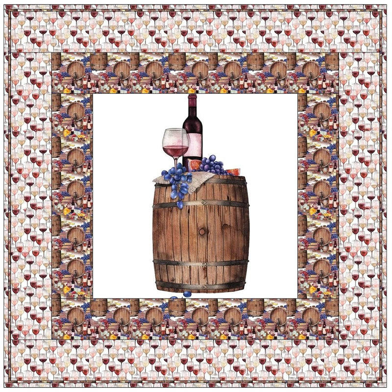 Red Wine Dining Wall Hanging 42" x 42" - ineedfabric.com