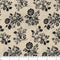 Remember When Black Floral Fabric - Cream - ineedfabric.com