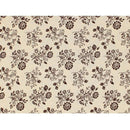 Remember When Brown Floral Fabric - Cream - ineedfabric.com