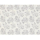 Remember When Grey Floral Fabric - White - ineedfabric.com