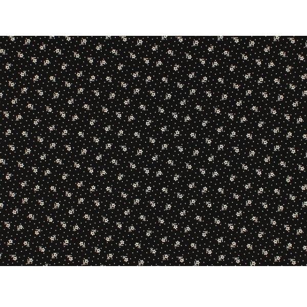 Remember When Little Floral Fabric - Black/White - ineedfabric.com