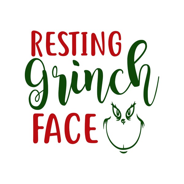Resting Grinch Face Fabric Panel - ineedfabric.com