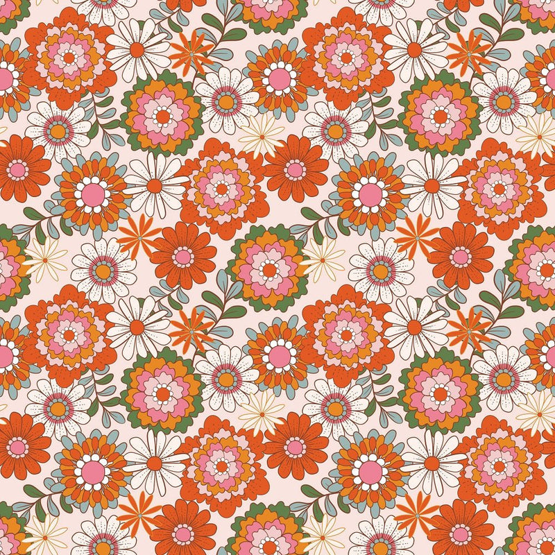 Retro 1970 Groovy Flower Fabric – ineedfabric.com