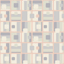 Retro Abstract Rectangles Fabric - Tan/Gray - ineedfabric.com