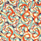 Retro Abstract Swirls Fabric - ineedfabric.com