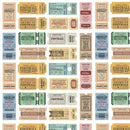 Retro American Football Tickets Fabric - ineedfabric.com