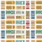 Retro American Football Tickets Fabric - ineedfabric.com