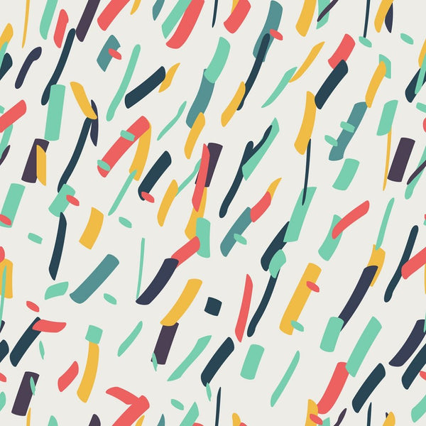 Retro Brushstrokes Fabric - ineedfabric.com