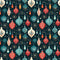 Retro Christmas Bulbs Pattern 2 Fabric - ineedfabric.com