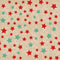 Retro Christmas Stars Fabric - ineedfabric.com