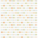 Retro Circles and Stripes Fabric - ineedfabric.com