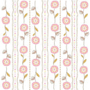 Retro Dandelions Fabric - Pink - ineedfabric.com