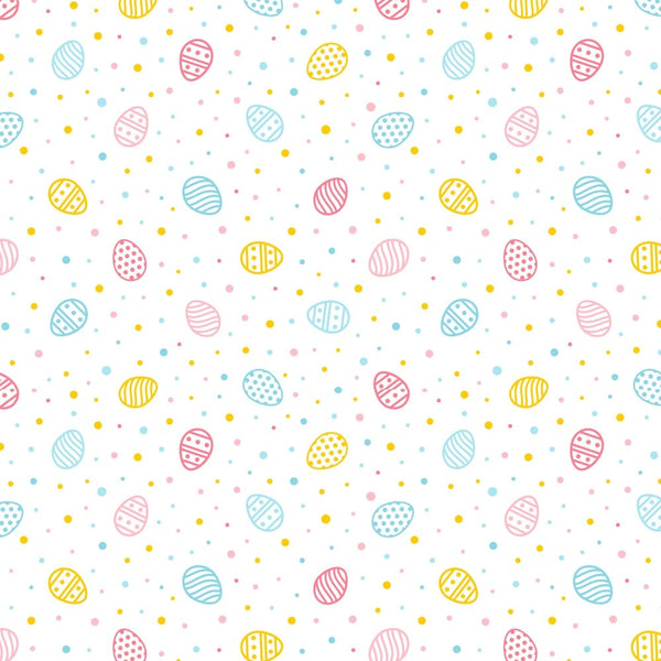 Retro Easter Egg & Dot Fabric - ineedfabric.com