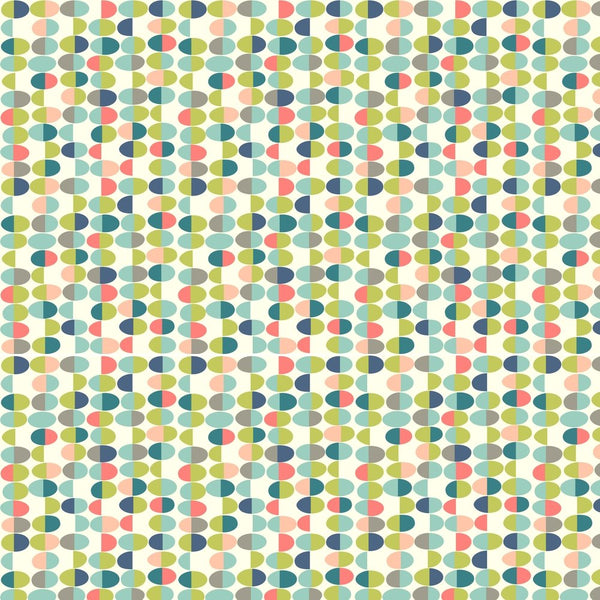 Retro Easter Egg Fabric - Multi - ineedfabric.com