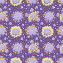 Retro Explosion Fabric - Purple - ineedfabric.com