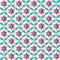Retro Flowers and Leaves Fabric - Tan/Blue - ineedfabric.com
