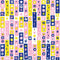 Retro Flowers Collage Fabric - Pink - ineedfabric.com