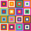 Retro Geometric Checkered Pattern 4 Fabric - ineedfabric.com