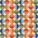 Retro Groove Circles Fabric - Tan - ineedfabric.com