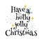 Retro Holly Jolly Christmas Fabric Panel - White - ineedfabric.com