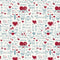 Retro Love Letters Fabric Variation 1 - ineedfabric.com