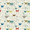 Retro Love Letters Fabric Variation 2 - ineedfabric.com