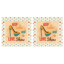 Retro Love Shoes & Flowers Pillow Panels - ineedfabric.com