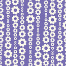 Retro Optical Illusion Floral Fabric - Tan/Purple - ineedfabric.com