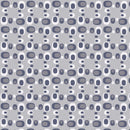 Retro Oval Fabric Variation 1 - Gray - ineedfabric.com