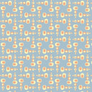 Retro Oval Fabric Variation 2 - Blue - ineedfabric.com