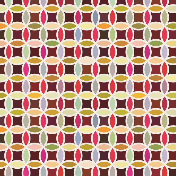 Retro Quilt Tiling Fabric - Multi - ineedfabric.com