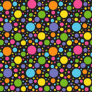 Retro Rainbow Dots Fabric - Multi - ineedfabric.com