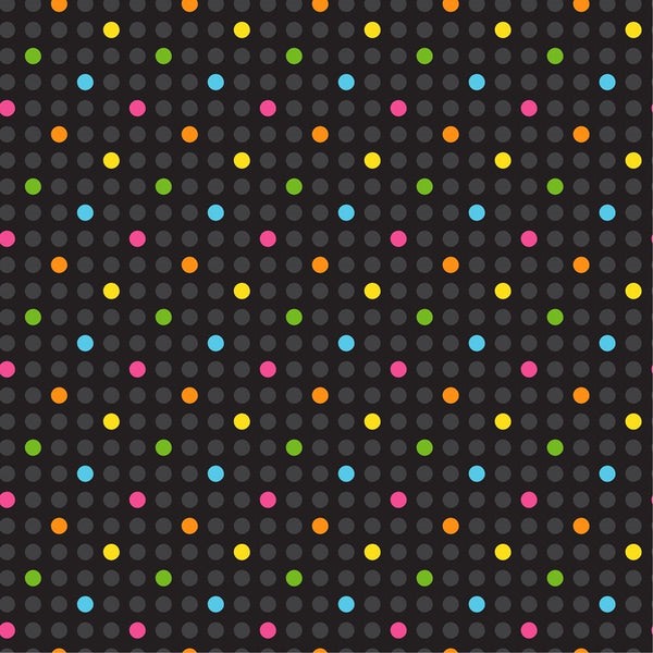 Retro Rainbow Scatter Dots Fabric - ineedfabric.com