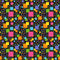 Retro Rainbow Square Fabric - ineedfabric.com