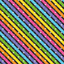 Retro Rainbow Stripes Fabric - ineedfabric.com