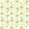 Retro Roses & Dots Fabric - Green - ineedfabric.com