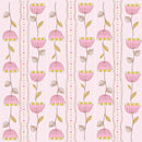 Retro Roses & Dots Fabric - Pink - ineedfabric.com