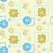 Retro Spirals Fabric - Blue/Yellow - ineedfabric.com