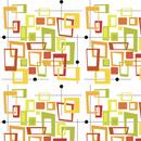 Retro Squares Fabric Variation 1 - Orange - ineedfabric.com